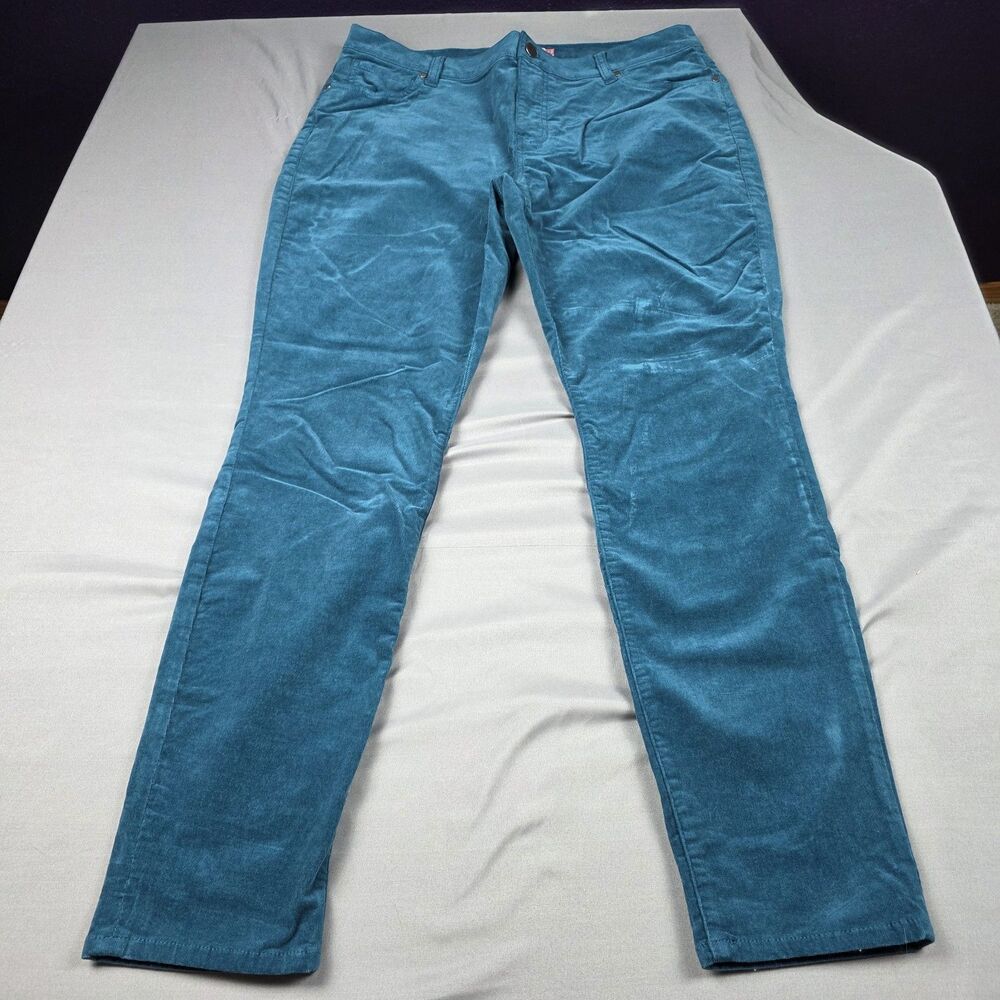 Cabi Teal Blue High Skinny Corduroy Pants Cord Jeans Women’s Style 4137